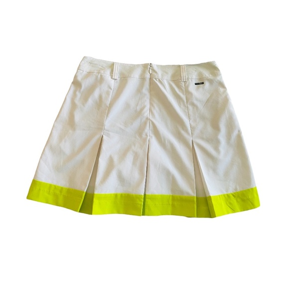 Puma golf skort size 8 white and neon yellow - Picture 2 of 12